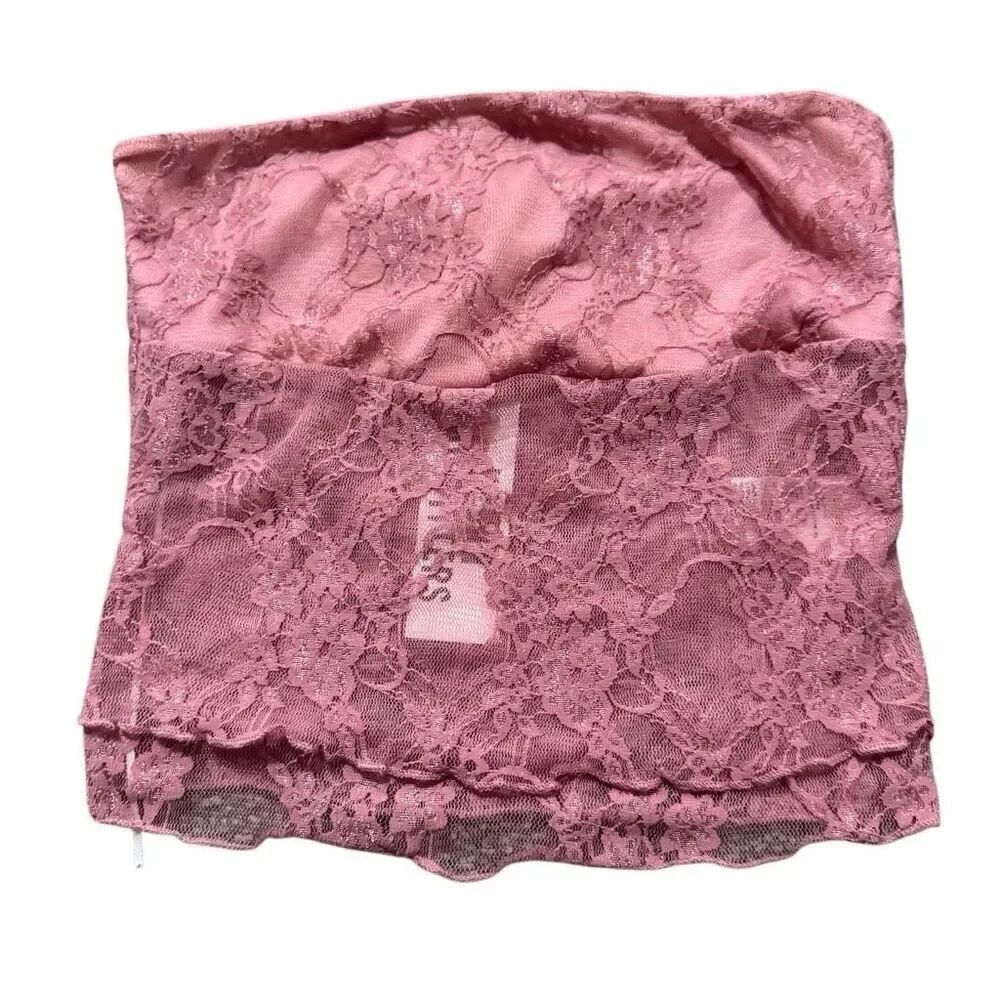 Urban Outfitters Mauve Pink lace tub top size small